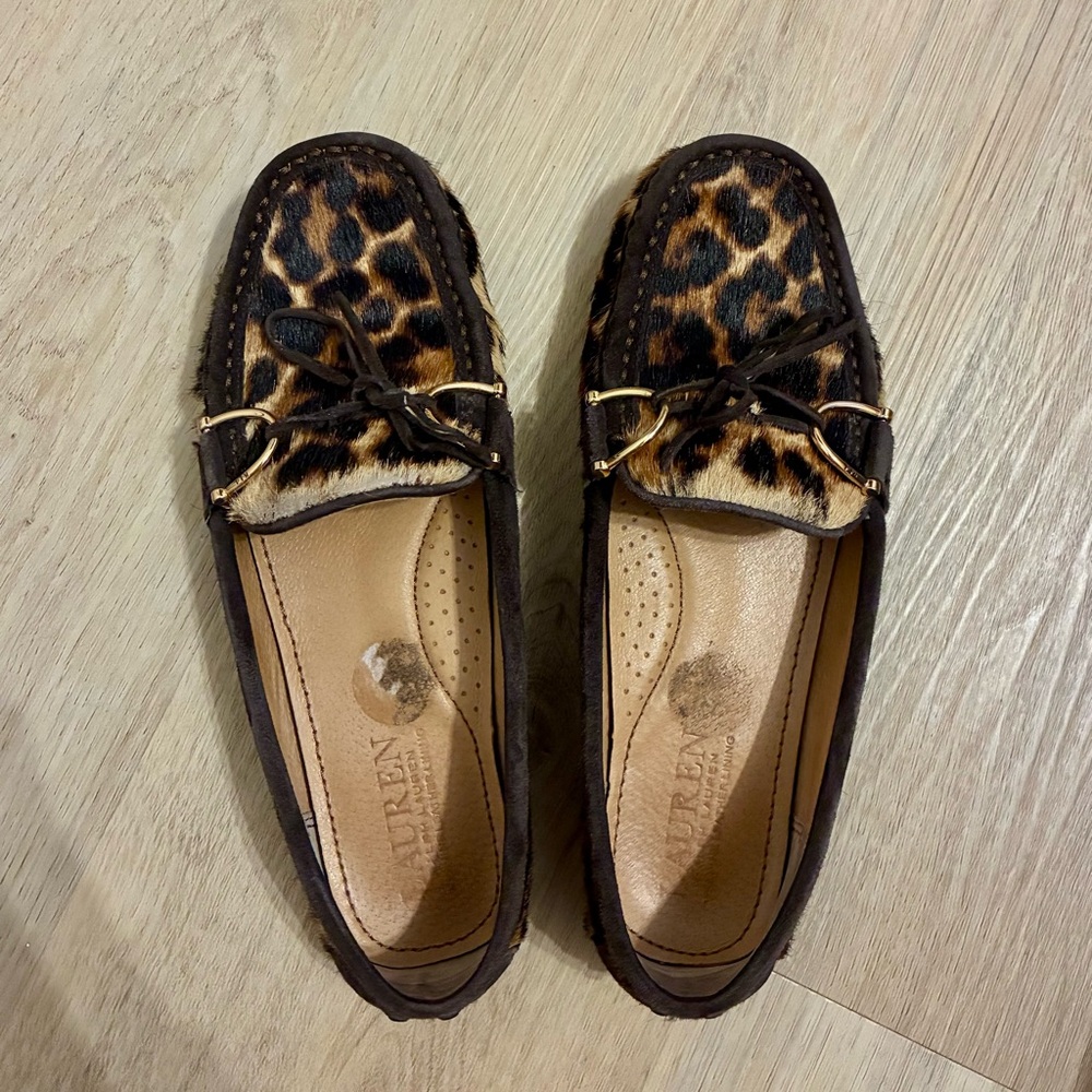 Ralph Lauren Womens Briley Moccasin / Loafer / animal print